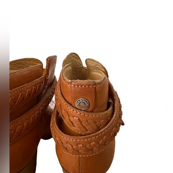 Rag & Bone brown camel Harrow braided belted ankle leather boots - Picture 7 of 11